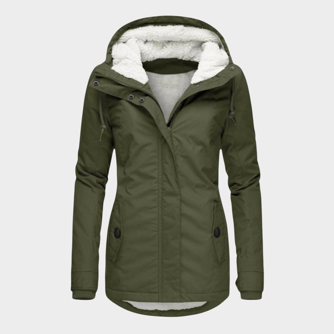 Anna | Chaqueta otoñal larga de felpa